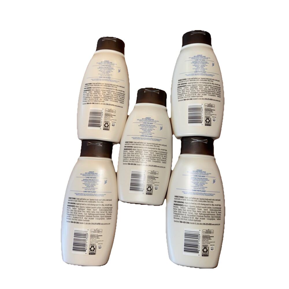 AVEENO Skin Relief Body Wash Fragrance Free 12 Oz (354 ml) *LOT OF 5*‎ - Picture 2 of 3